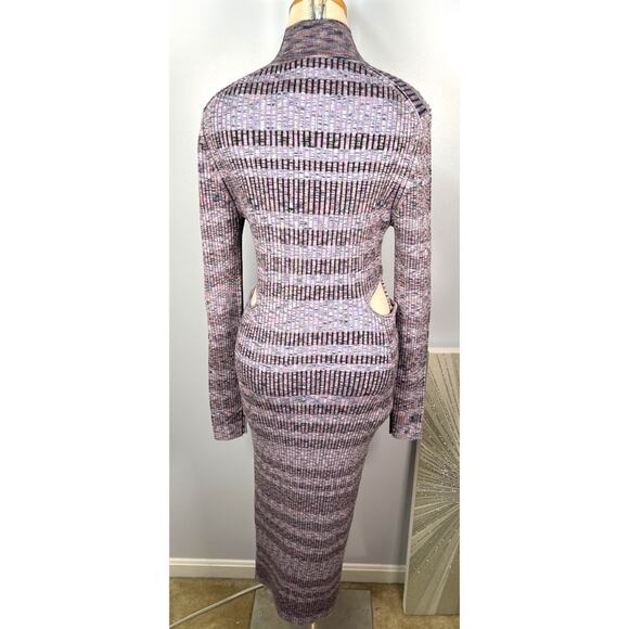 Jonathan Simkhai Fable Cutout Knit Space Dye Midi Dress Size Large - Picture 7 of 9